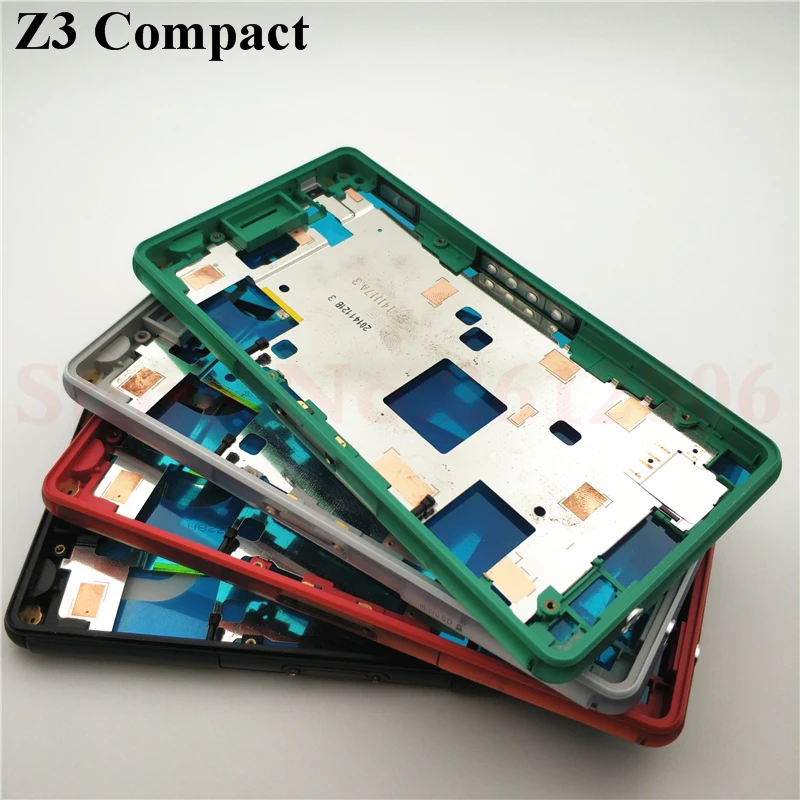 

For Sony Xperia Z3 Compact Z3 mini D5803 D5833 Replacement Housing Metal Middle Frame With Dust Plug And Adhesive