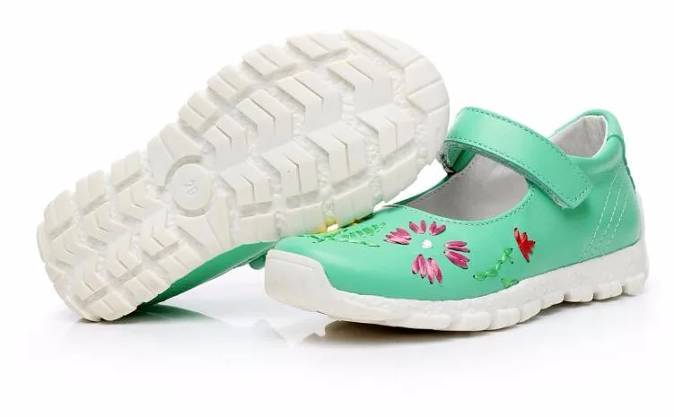 Валвелл экспорт в Италию обувь для девочек весенне-Осенняя обувь принцессы детская обувь с вышивкой внутри и снаружи кожа