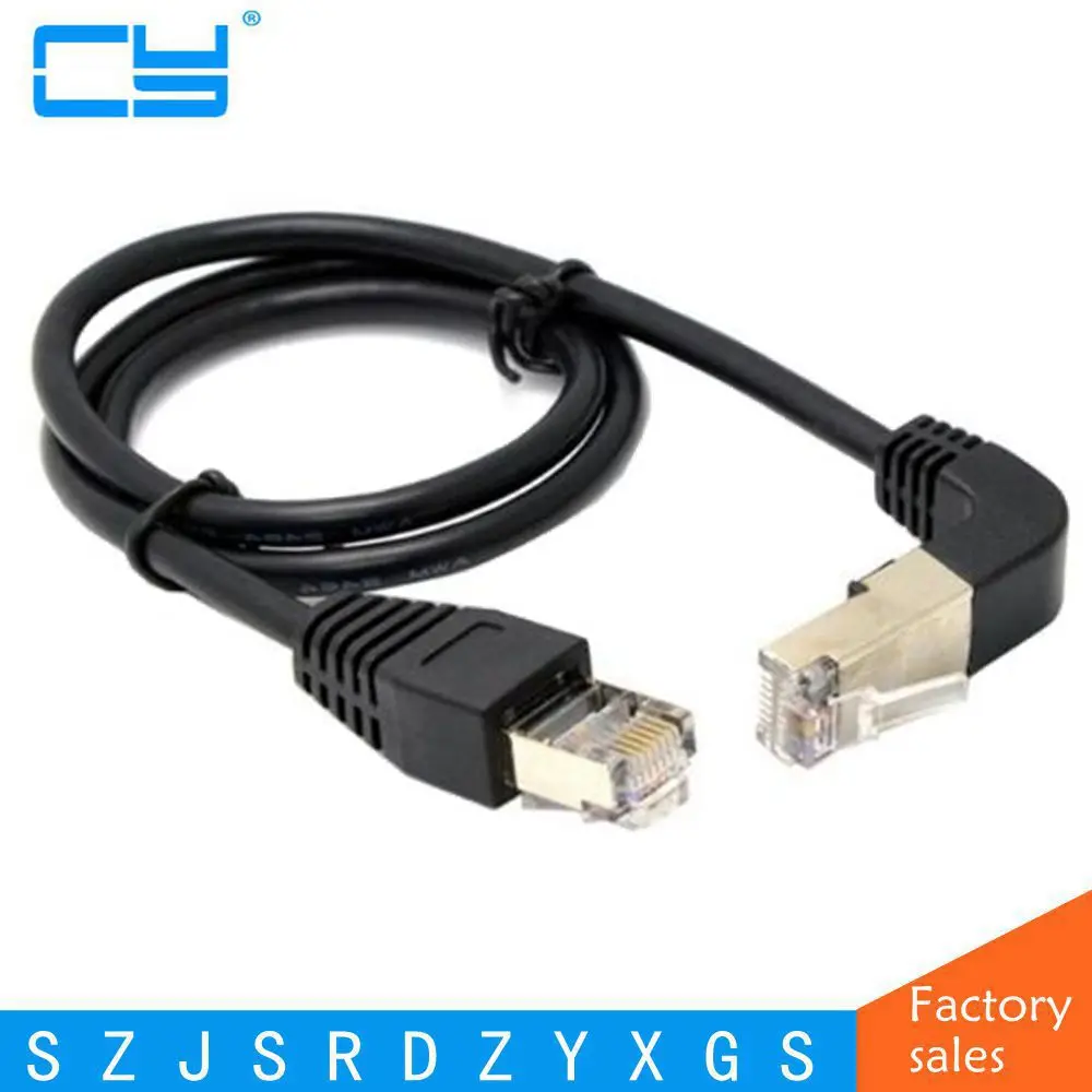 Угловой патч корд с углом поворота до 90 градусов 8P8C FTP STP UTP Cat 5e Lan Ethernet сетевой кабель 0 5 м/1 м/2 м/3 м/5 м|utp ethernet|cable