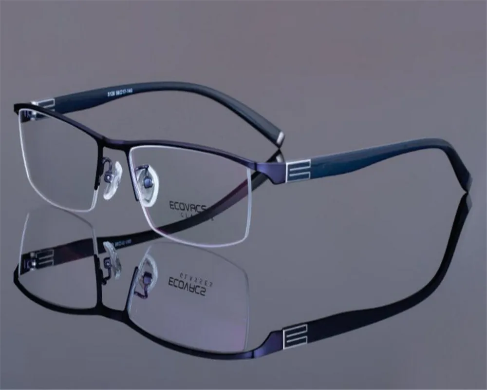 

EYELOOK Business Men Half Rim Fashion Alloy Optical Eyewear Blue Black Presbyopia Spectacle Reading Eyeglasses ZM56170