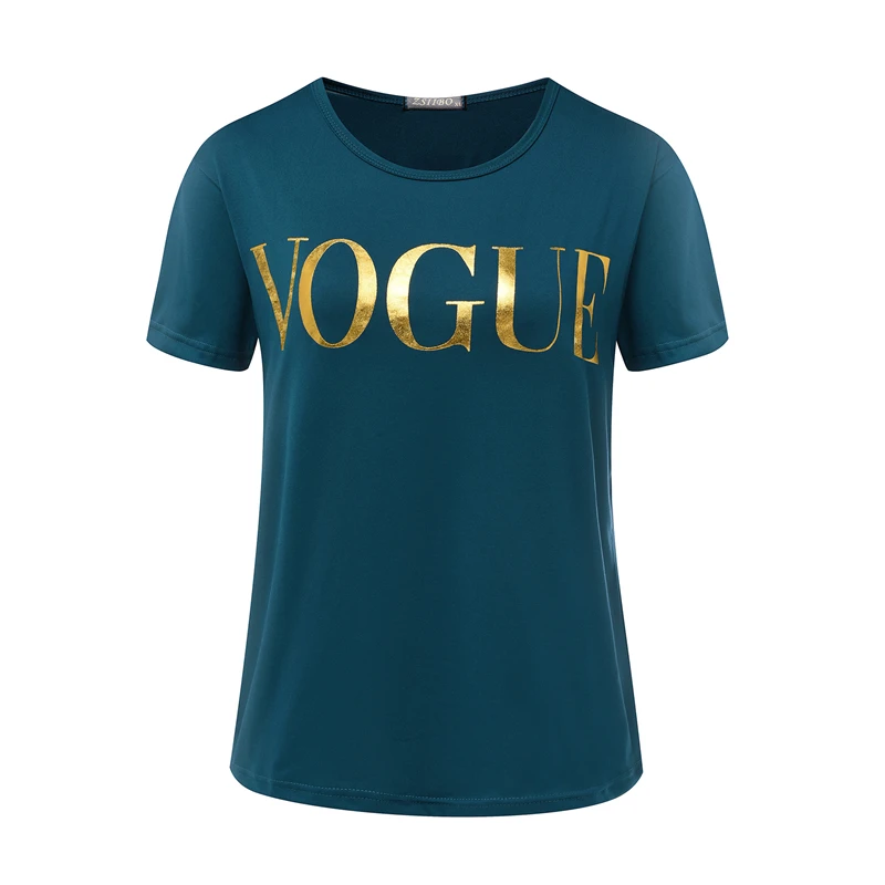 New S XXL Fashion Brand T Shirt Women VOGUE Printed T shirt Women Tops Tee Shirt Femme New