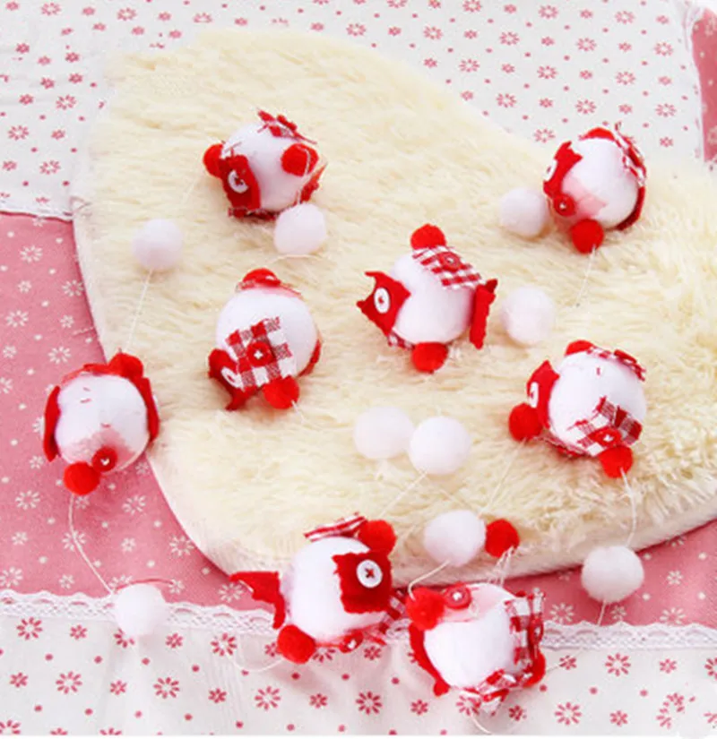 Christmas ball string Christmas decorations 160cm red cloth snowball