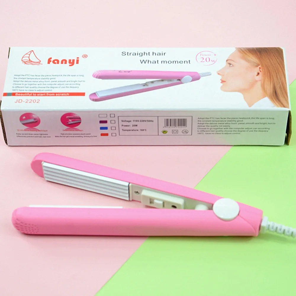 Mini Ceramic Electronic Hair Straightener Iron Chapinha Straightening Corrugated Irons Hair Crimper Styling Tools 220V Mini Ceramic Electronic Hair Straightener Iron Chapinha Straightening Corrugated Irons Hair Crimper Styling Tools 220V