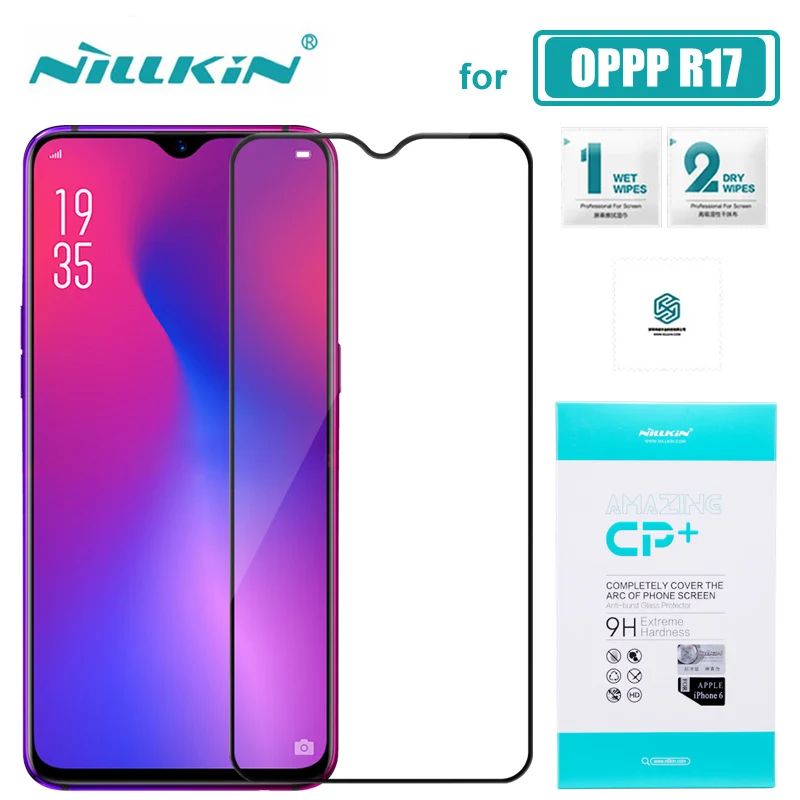 for OPPO R17 Glass Nillkin CP+ Full Cover Tempered Screen Protector 0.33mm Ultra Thin Nilkin Black Film | Мобильные телефоны и