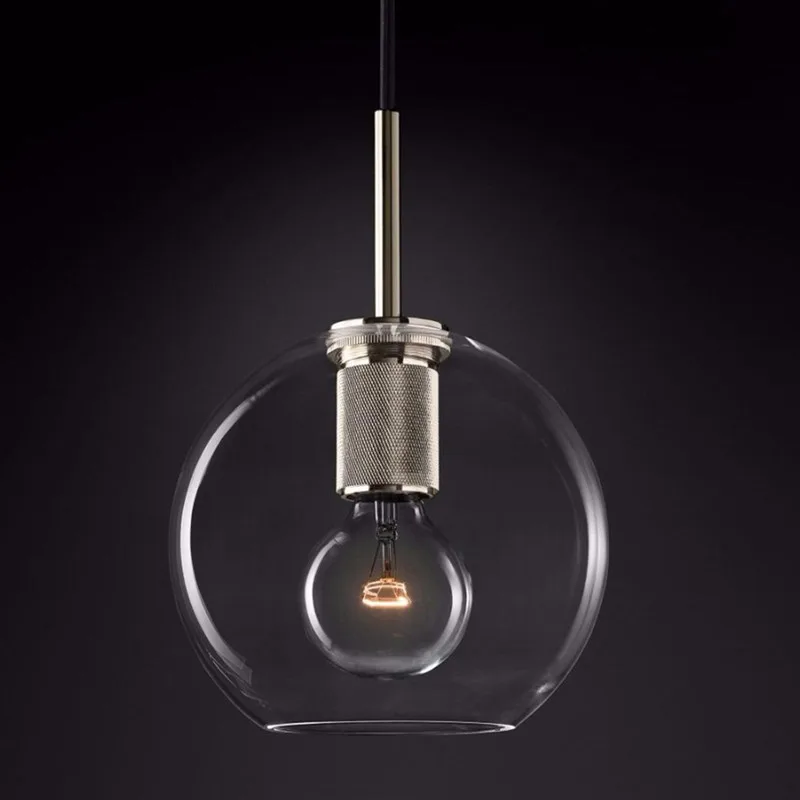 Американская RH лампа Эдисона E27 G80 светодиодный Люстра светодиодный подвесной светильник освещение золотой/черный/серебристый металлический стеклянный светодиодный светильник