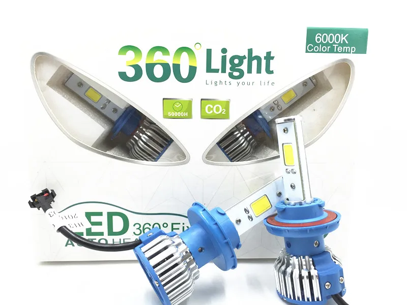 

JGAUT Car LED headlight kit 90w 16000lm D2C D2 H1 H3 H13 9005 HB3 880 881 9004 6000k Fog Bulbs Automotive Lamp Bulb Lights