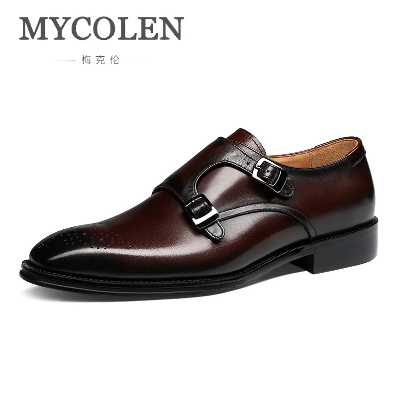 

MYCOLEN Hot Sale Genuine Leather Shoes Men Business Luxury Fashion Boots Spring/Autumn Formal Male Shoes Sapatos Masculinos