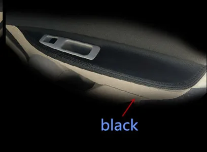 Soarhorsecar, накладка на подлокотник для межкомнатной двери автомобиля, накладка из искусственной кожи, Модифицированная, подходит для Nissan QASHQAI J10 2007-, аксессуары - Название цвета: black