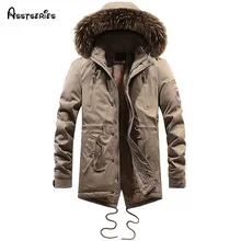 Осенне-зимние мужские модные хлопковые пальто индивидуальная однотонная теплая зимняя куртка утолщенная мужская одежда D115