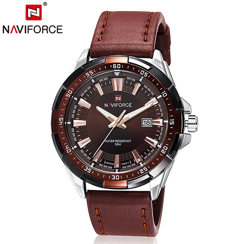

NAVIFORCE Fashion Watches Men 2017 Top Brand Luxury Military Sport Clock Male Waterproof Leather Quartz Watch relogio masculino