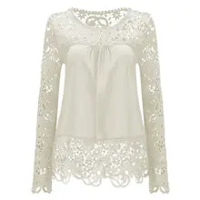 lztlylzt 2016 Summer Chiffon Long Sleeve Women Blouses White Lace Up Ladies Women Tops Blusas Women Shirts Clothing Plus Size