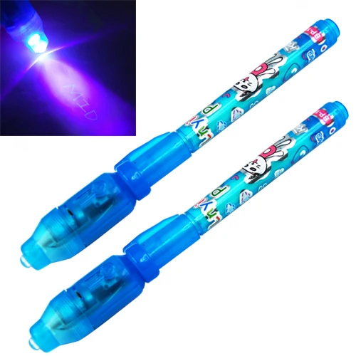 

2 X UV Invisible Security Marker Pen & Built in Ultra Violet LED Light