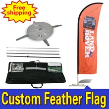 60cm*310cm FREE SHIPPING Custom Double-Sided Durable Custom Advertising Feather Flags Drapeau De Plumes Fjader Flagg