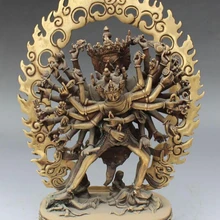 1" Тибетский буддизм Бронзовая ваджрайогини Ваджраварахи калачакра статуя Будды S0706 скидка 35