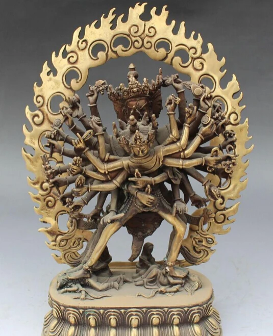 11 &quotТибетский буддизм бронзовая статуя Будды Vajrayogini Vajravarahi Kalachakra S0706 скидка