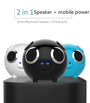 

TWISTER.CK Bluetooth Speaker Pig Head Audio FM Radio Phone TF Card MP3 Charging Treasure Subwoofer Stereo Player