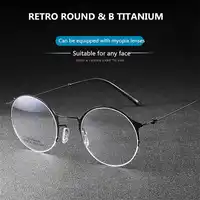 Retro คุณภาพสูงสกรู titanium สำหรับผู้ชายและผู้หญิง Oculos กําหนดสายตาสั้นแว่นตาแพคเกจเดิม