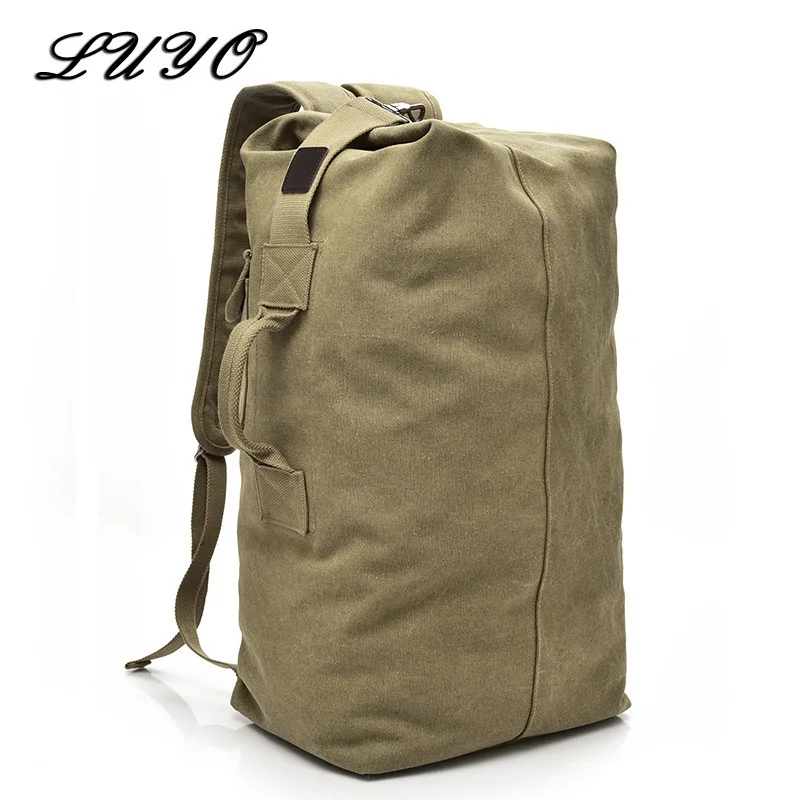

2018 Large Capacity Rucksack Man Travel Bag Mountaineering Backpack Male Luggage Boys Canvas Bucket Shoulder Bags Men Backpacks