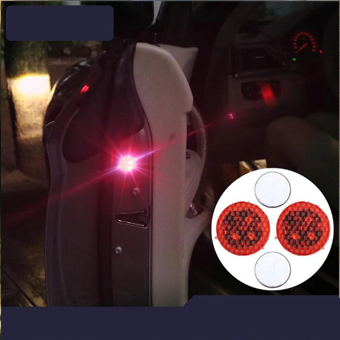 

rete Car Door warning signal crash strobe lights LED for all car universal Wh