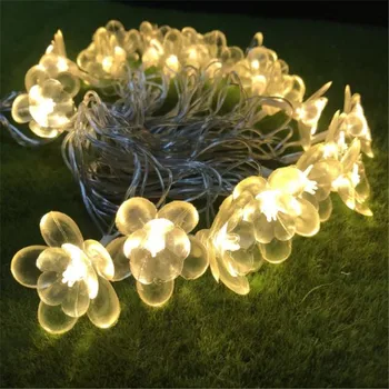 

7.5M 50led Bulbs Fairy Lights lotus String Light Xmas Garland Window Cabinet Home Decoration For Garden Wedding Holiday Party