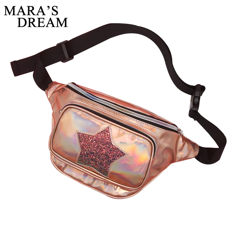 Забавная сумка Mara's Dream для девушек поясной кошелек с лазерным голографическим