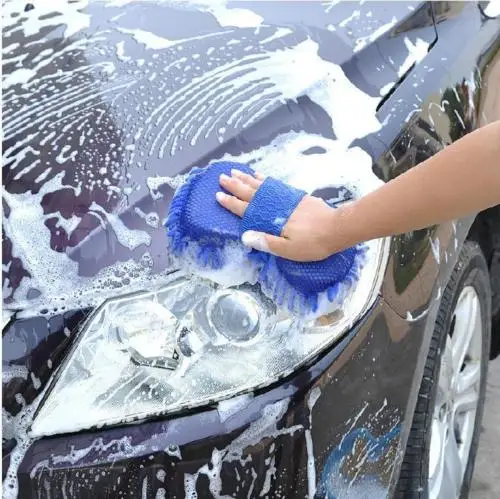 Горячая новинка микрофибра синель антозоан губка для мойки автомобиля полотенце ткань автомойка ручная губка для мытья авто принадлежности
