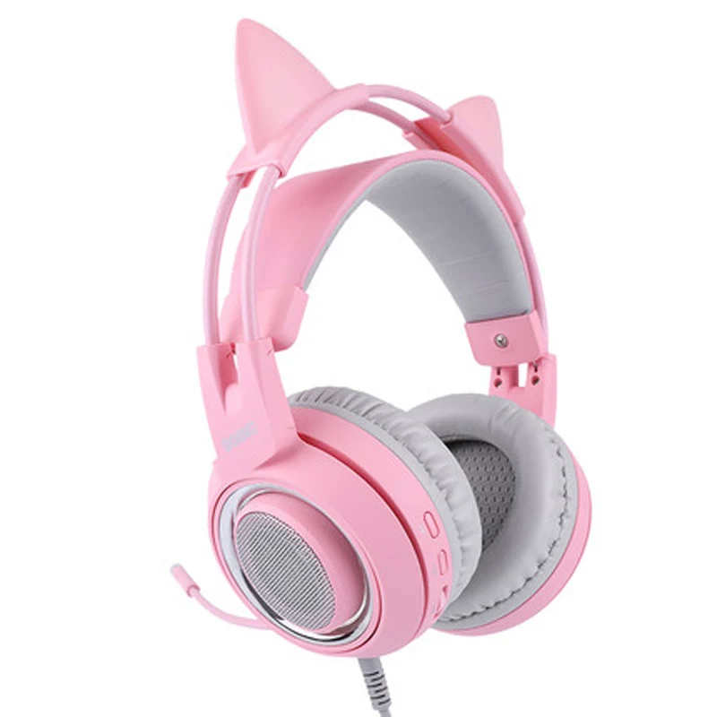 

Somic G951 PINK dynamic Surround Sound Headphone Cat Ear Headsets With Microphone for video Game