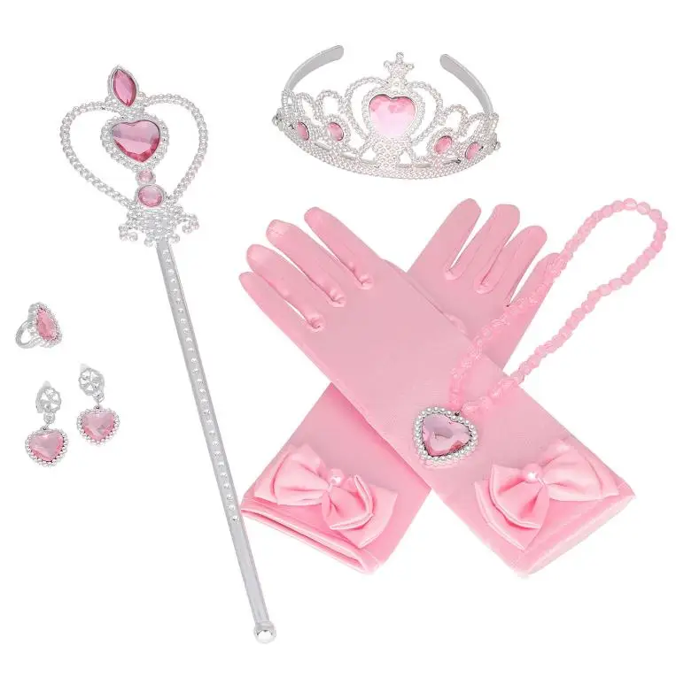 Princess Dress Up Accessory Tiara Crown Wand Set Children Cosplay Accessories Princess Dress Up Accessory Tiara Crown Wand Set Children Cosplay Accessories