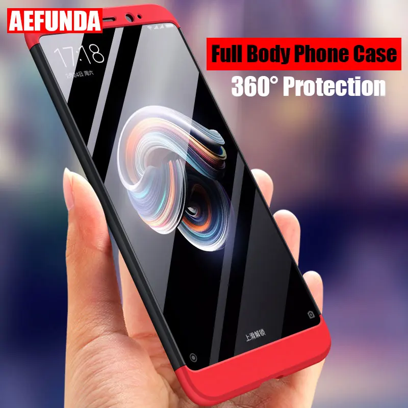 

360 Full Body Case For Xiaomi Redmi 6 6A S2 Note 5 4X 4 Pro Plus Cases Pocophone F1 Mi 8 A1 A2 Lite 6X Global PC Armor Case