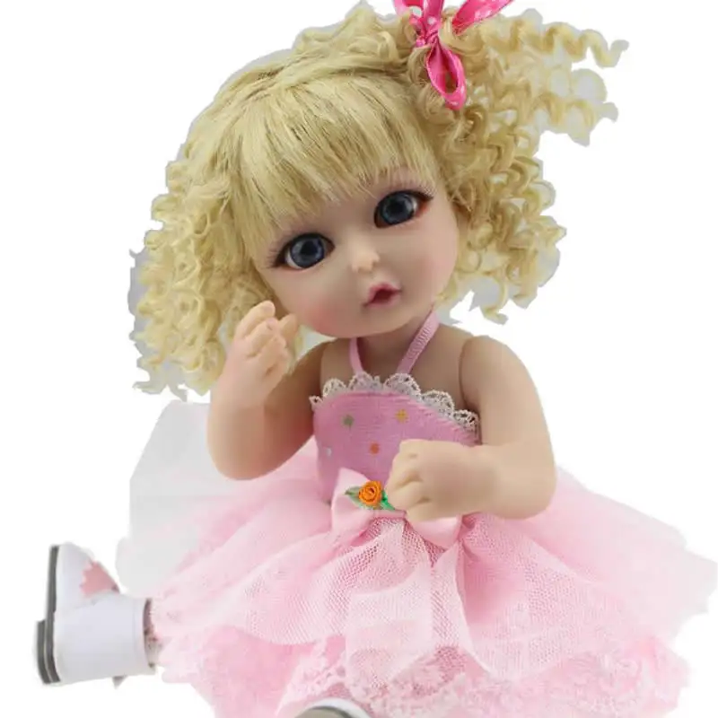 

Vivid BJD Baby Doll 11 Inch Mini Lifelike Newborn Dolls Little Peanut Reborn Babies With Big Eyes Kids Birthday Gift
