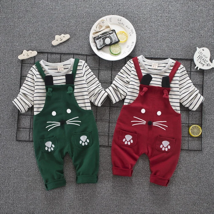 Children Striped Baby Boys Clothes Set Kids Clothing Suit T Shirt+Pants