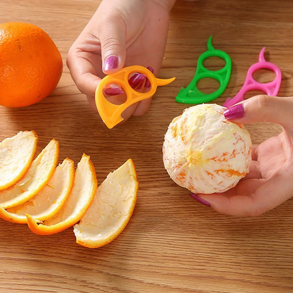 Plastic Opener Peeler, Multicolor Orange Lemon Fruit Skin Remover Orange Peeler Slicer Cutter Random Color