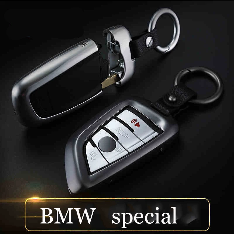 

Aluminum alloy Key Cover Case Holder Key Chain Cover Remote For BMW Key Case 1 3 5 6 7 Series X1 X3 X4 X5 X6 Key Cover