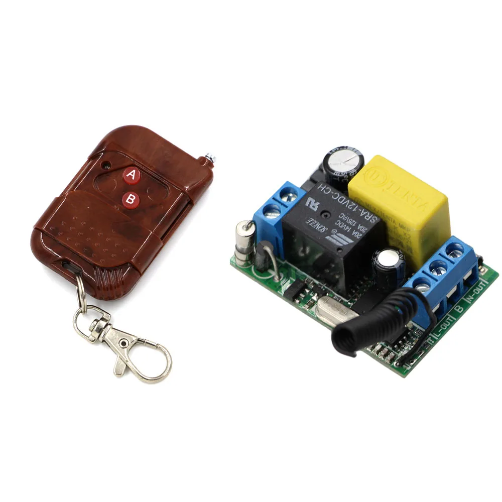 

220V 1CH RF Wireless Remote Switch Wireless Light Lamp Switch Receiver With Transmitter 315/433 Controller Automation for Doors