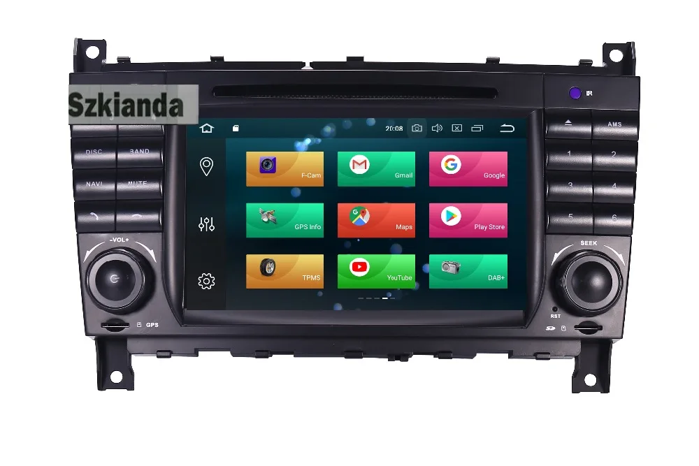 Perfect 7"Android 9.0 Car DVD for Mercedes Benz C Class W203 2004-2007 c200 C230 C240 C320 C350 CLK W209 2005 Sat Navi GPS Radio WiFi 16