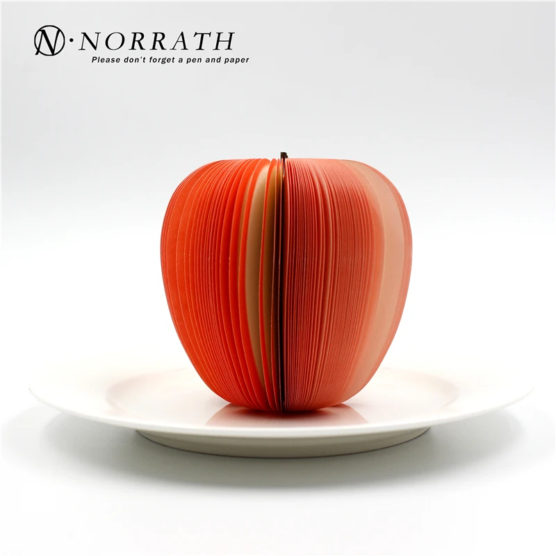 Kawaiiผลไม้หมายเหตุMemo Padsน่ารักApple Shape Notepadsโพสต์Sticky Apple