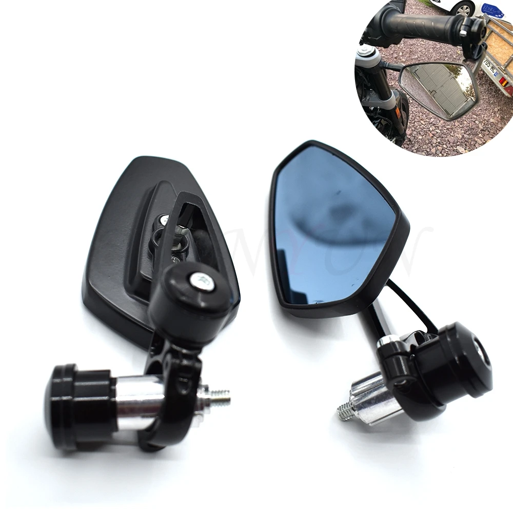 

Universal 7/8" 22mm Motorcycle Aluminum Rear View Bar End Side Rearview Mirrors For Aprilia Shiver Dorsoduro 750 SMV750 SL750