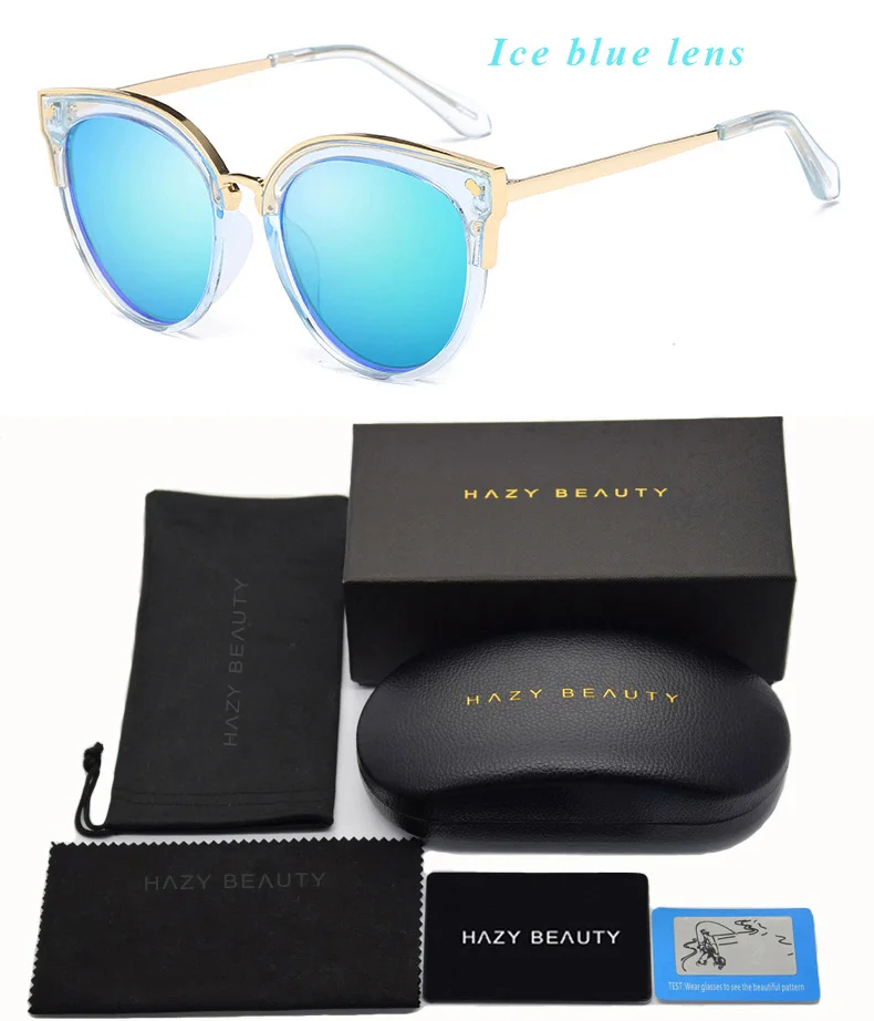 Новинка, женские поляризованные солнцезащитные очки, модные мужские трендовые солнцезащитные очки для вождения, Винтажные Солнцезащитные очки с покрытием UV400, оригинальные солнцезащитные очки - Цвет линз: Ice blue lens