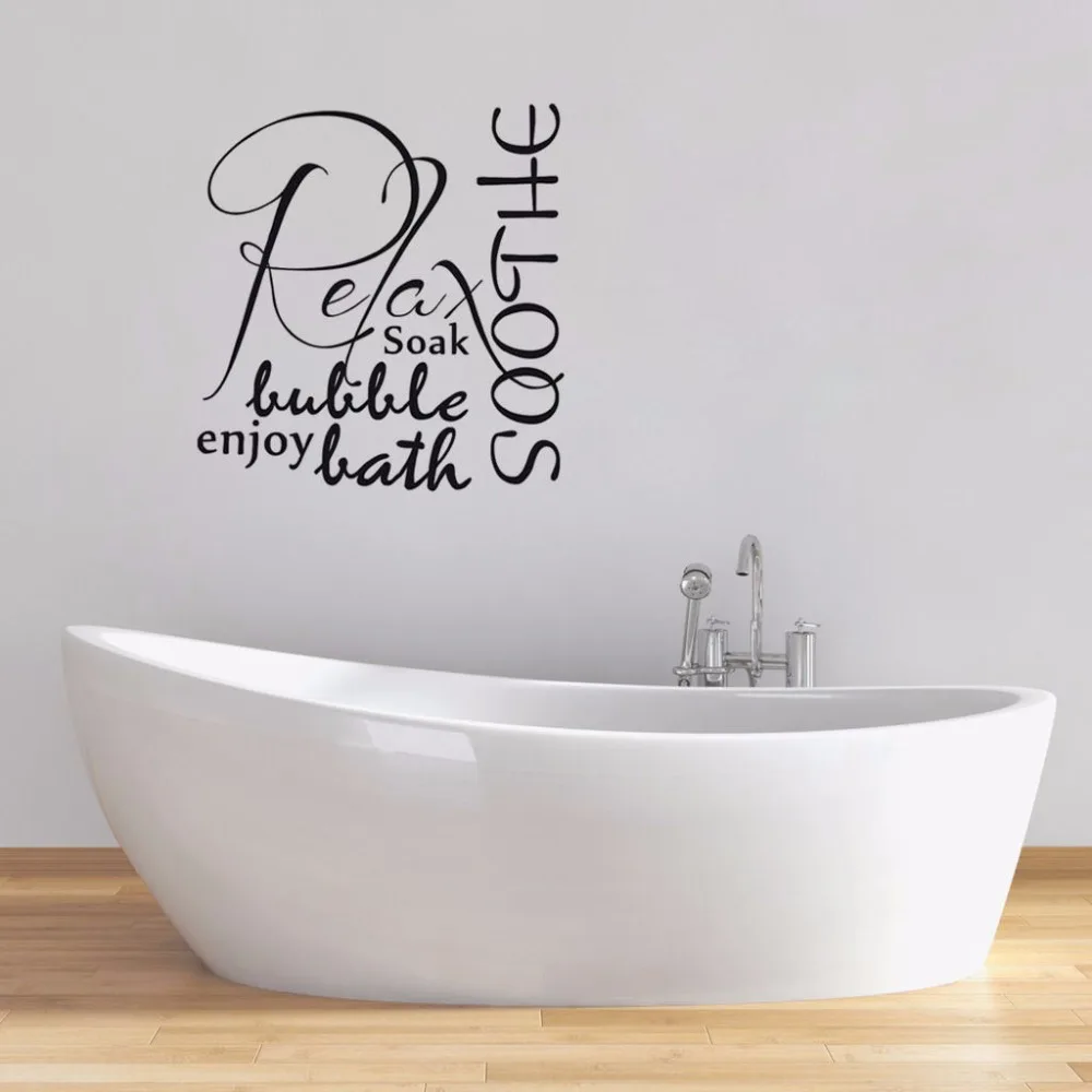 Free shipping Relax Soothe Enjoy Bubble Bath Tub Home Decor Bathroom