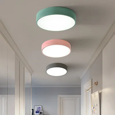 Новое поступление светодиодный Потолочные светильники цветной потолок лампа для коридора Цвета светильник для детской комнаты металлический абажур Кухня освещения