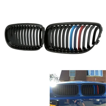 

Left Right Side Front Gloss Black M-Color Kidney Grille Grilles fit for BMW E90 09-11 LCI Facelift Model only 3 Series