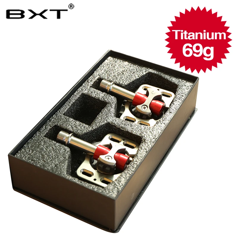 

2018 NEW BXT Ultralight Self-Locking SPD Pedals Using for road bike Racing Titanium alloy Pedals cycle parts bicycle pedals