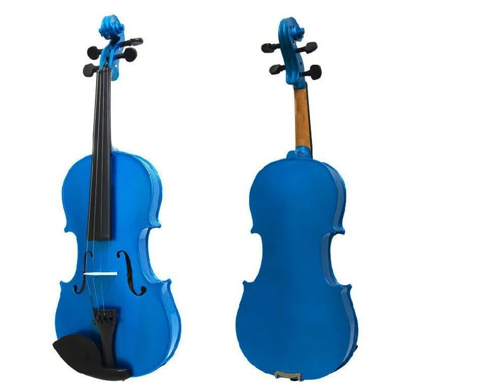 Blue Violin 4/4 1/4 3/4 1/2 1/8 Size Available Violin in Full Set with