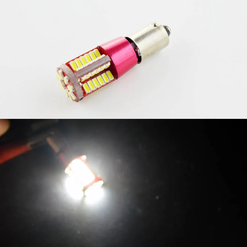 2 шт. BAY9S 57 SMD 3014 Canbus лампы ошибок h21w обратный резервный Парковка светодиодный лампы внутреннего освещения белый 12V