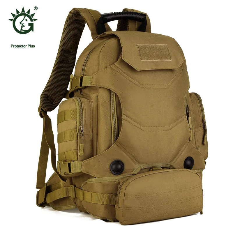 Protector Plus Military Backpack Men 40L Waterproof Backpack Tourist Camouflage Bag Wear-resisting 14 inch Laptop Bag P013