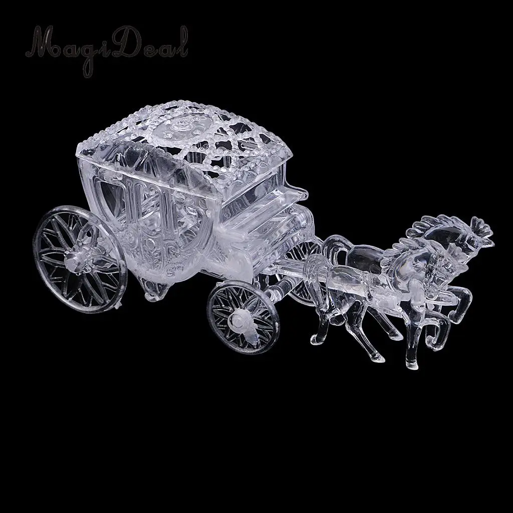 12 Pieces Crystal Horse Carriage Candy Gift Boxes Party Favor Baby Shower 