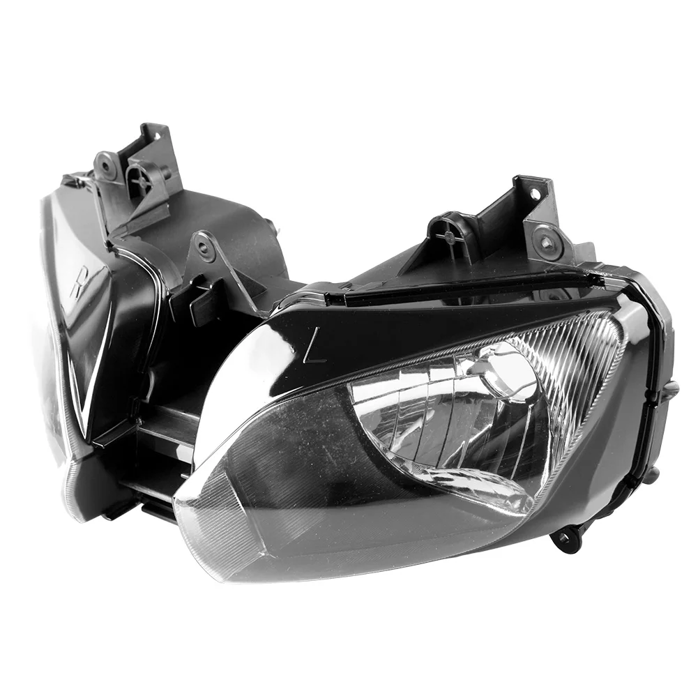 Передняя фара мотоцикла для Yamaha YZF R6 1999 2000 2001 2002, фара мотоцикла, черный цвет