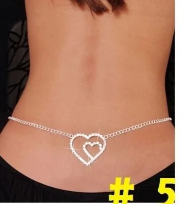 

2019 Rushed Real Teeth Grillz Fake Piercing The Latest Version Of Ebay Sold Heart-shaped Chain Link Body Navel Ring