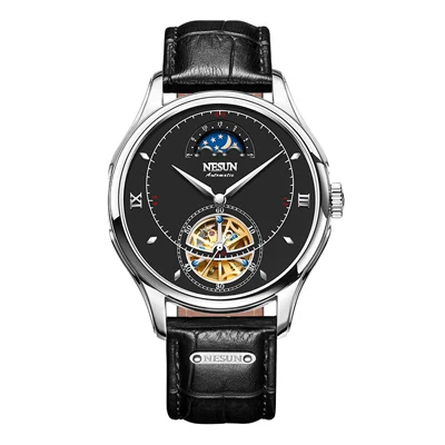 Автоматические механические часы, швейцарские NESUN Tourbillon, мужские часы, люксовый бренд, часы со скелетом, сапфир, Montre Homme N9038 - Цвет: Item 4