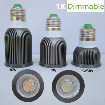 

1pcs/lot Dimmable led Cob Spotlight E27 Gu10 4000K 3000K Warm White 3W 5W 7W 10W bulb replace Halogen lamp energy saving lamp